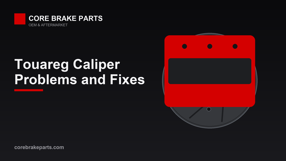 Brake caliper over a vented rotor, illustrating 2006-2010 Volkswagen Touareg caliper problems