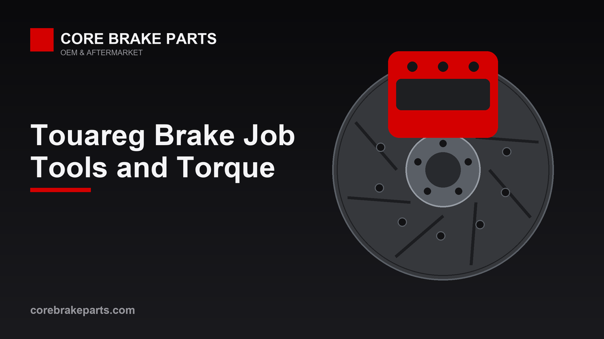 Brake caliper and rotor graphic for a 2006-2010 Volkswagen Touareg brake job guide