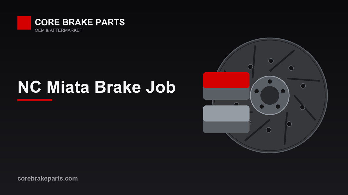 Brake pads and rotors for a 2006-2015 Mazda MX-5 Miata brake job