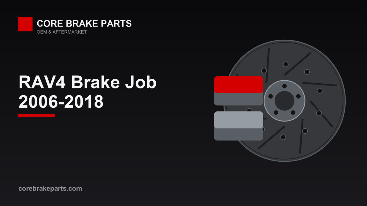 Brake pads and rotors for a 2006-2018 Toyota RAV4 brake job