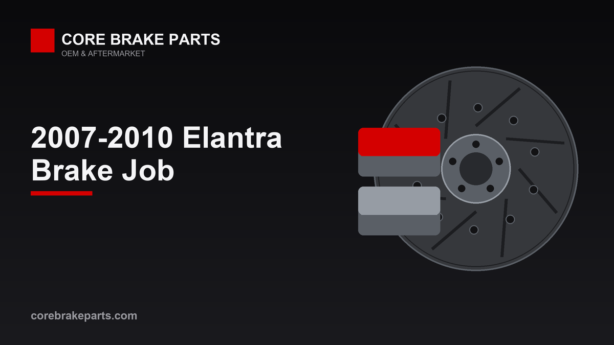 Brake pads and rotors for a 2007-2010 Hyundai Elantra front and rear brake job