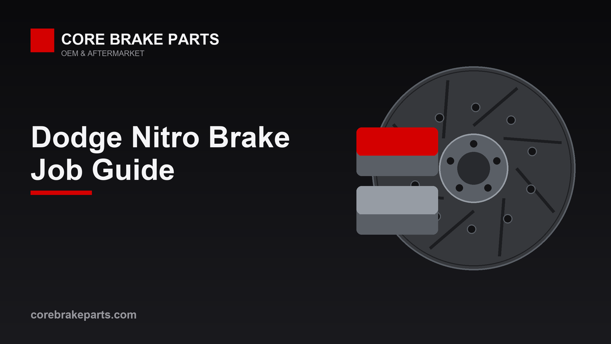 Brake pads and rotors for a 2007-2011 Dodge Nitro brake job