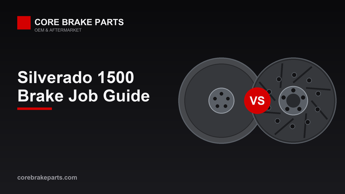 Front disc and rear drum brake comparison for a 2007-2013 Chevrolet Silverado 1500 4WD