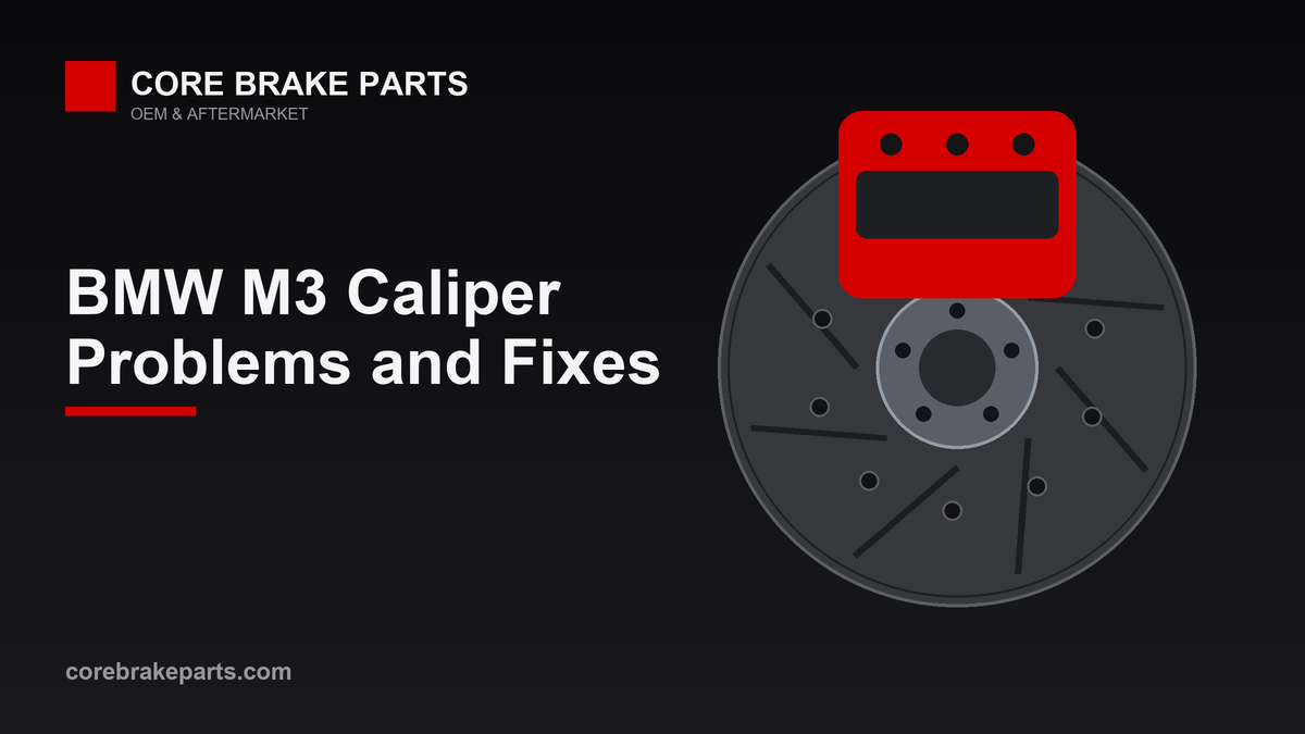 Brake caliper over a vented rotor illustrating 2008-2013 BMW M3 caliper problems