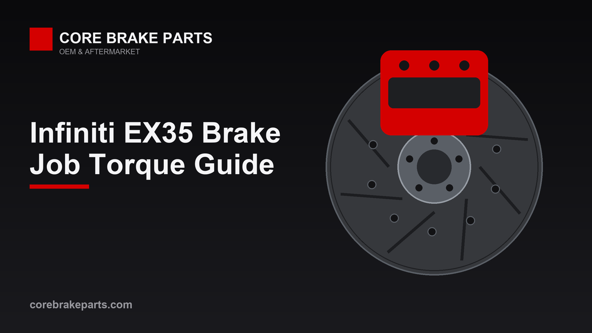 Brake caliper and rotor illustration for the 2008-2013 Infiniti EX35 brake job tools and torque guide
