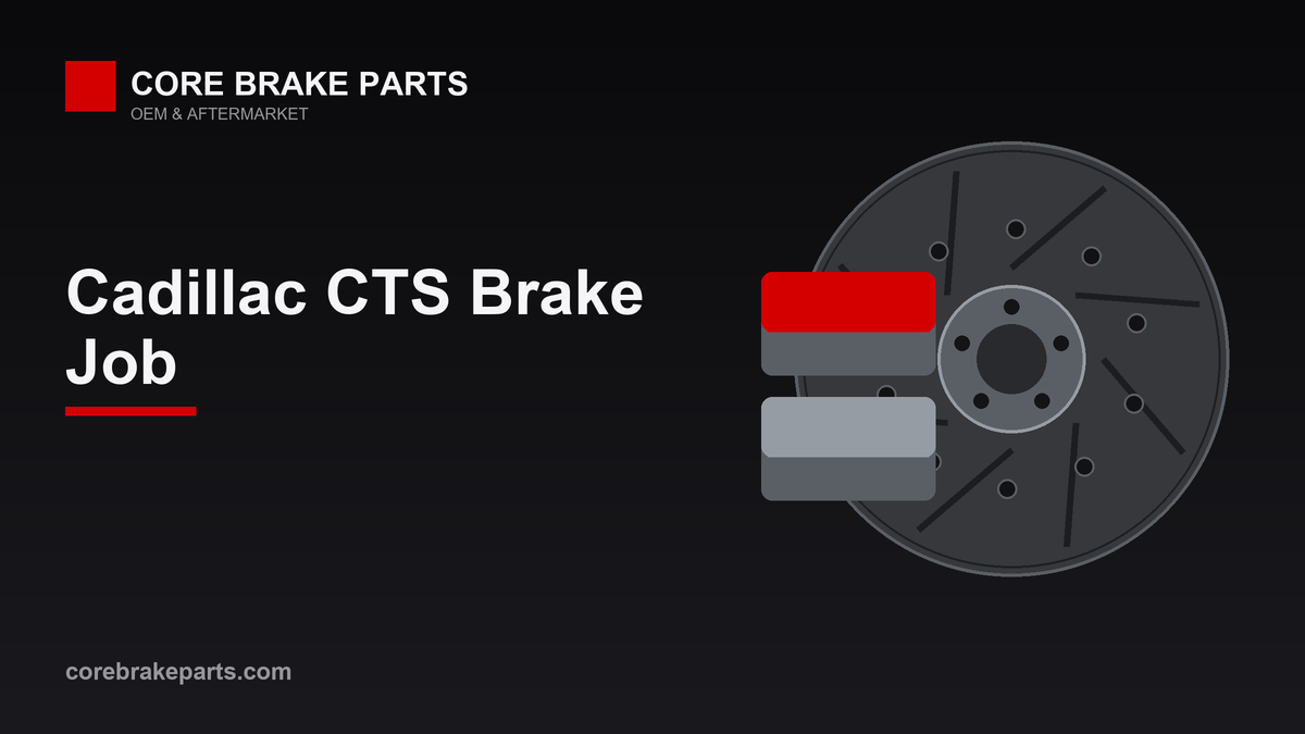 Brake pads and rotor for a 2008-2014 Cadillac CTS brake job