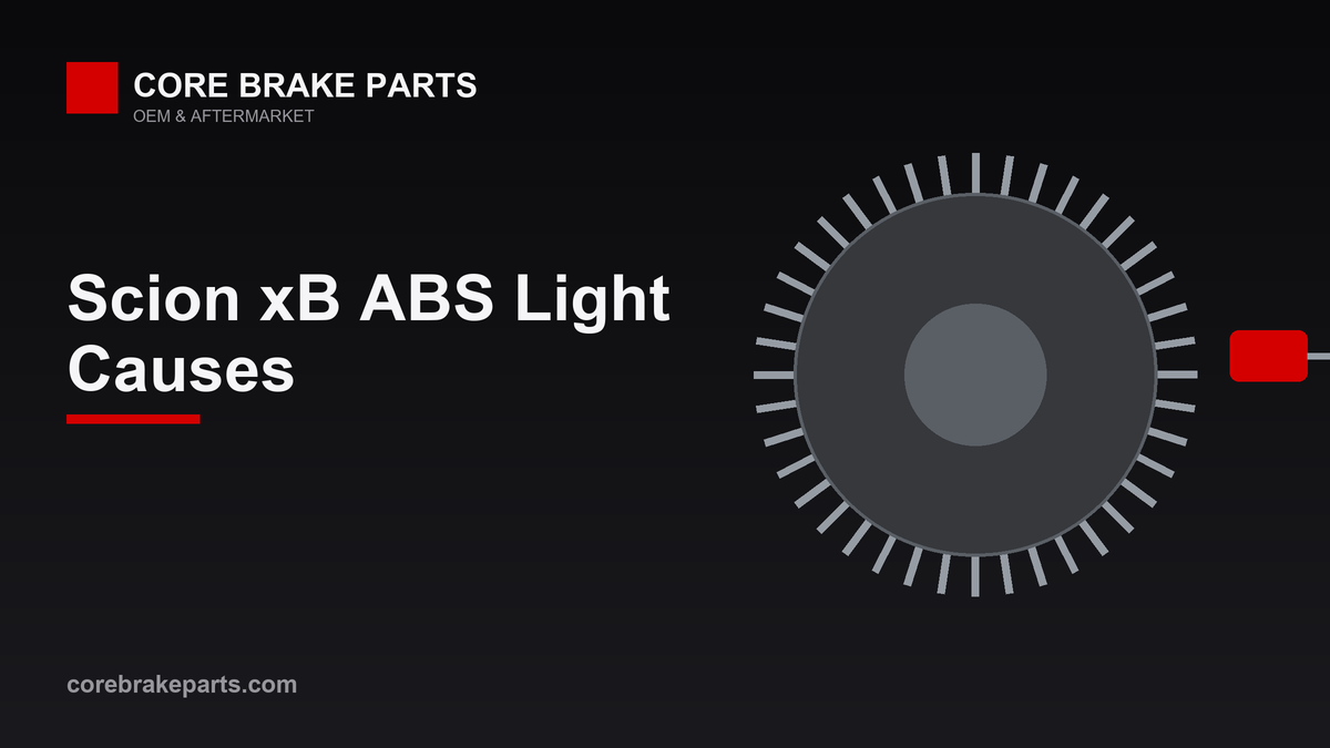Diagram of ABS wheel speed sensor and tone ring on a Scion xB brake assembly
