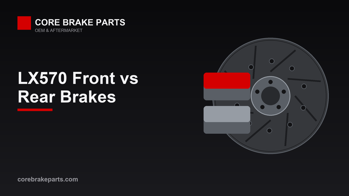 Brake pads and rotors for the 2008 Lexus LX570 front and rear axles