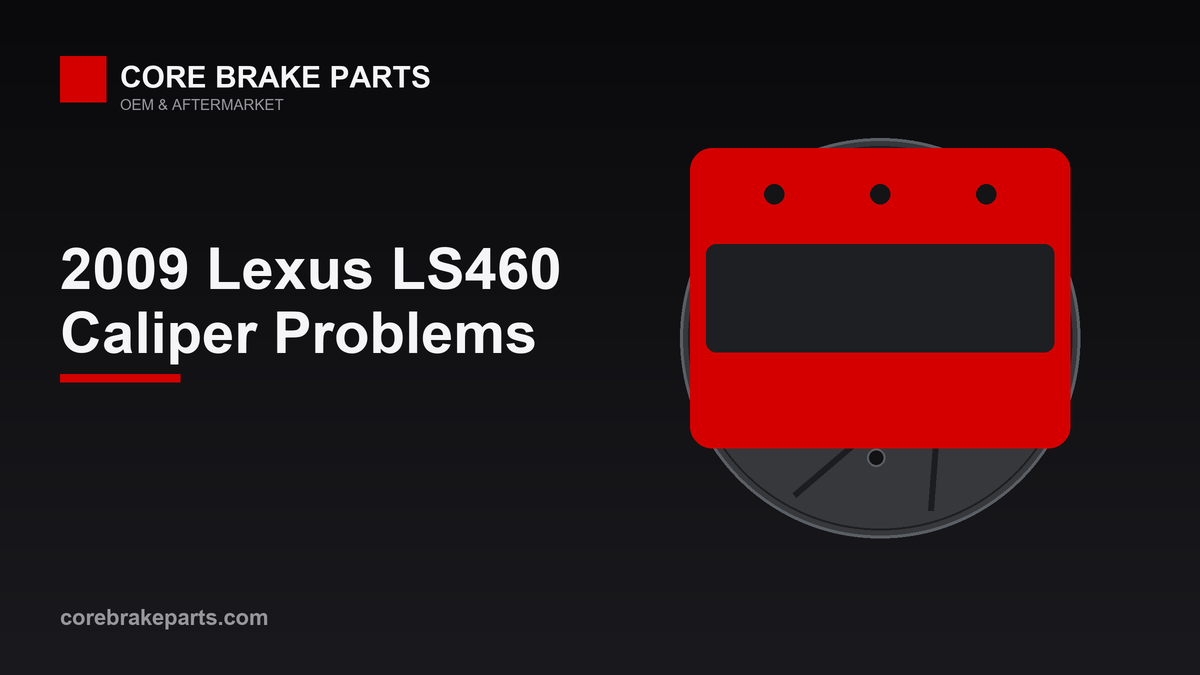 Brake caliper on a disc rotor for a 2009 Lexus LS460 caliper guide