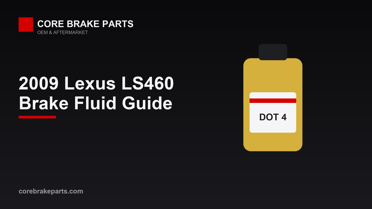 Brake fluid guide graphic for the 2009 Lexus LS460 showing DOT 3 fluid
