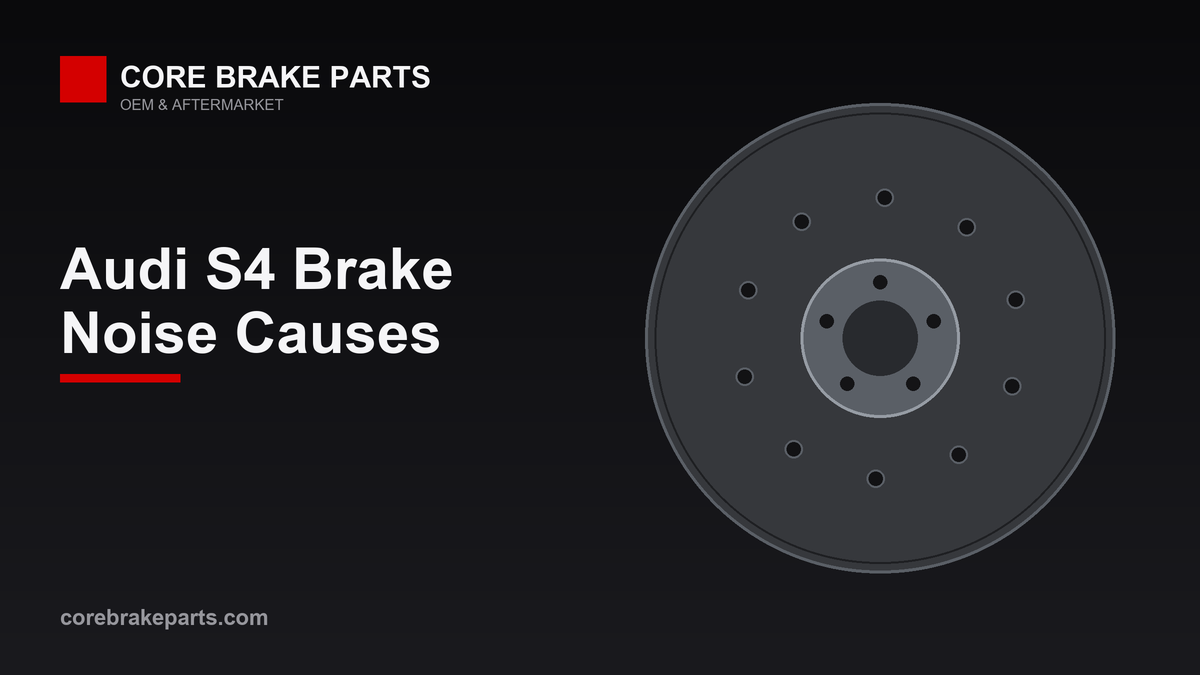 Brake rotor and pad illustration for 2010-2011 Audi S4 brake noise guide