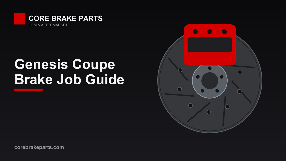 Brake caliper and rotor illustration for a Hyundai Genesis Coupe brake job