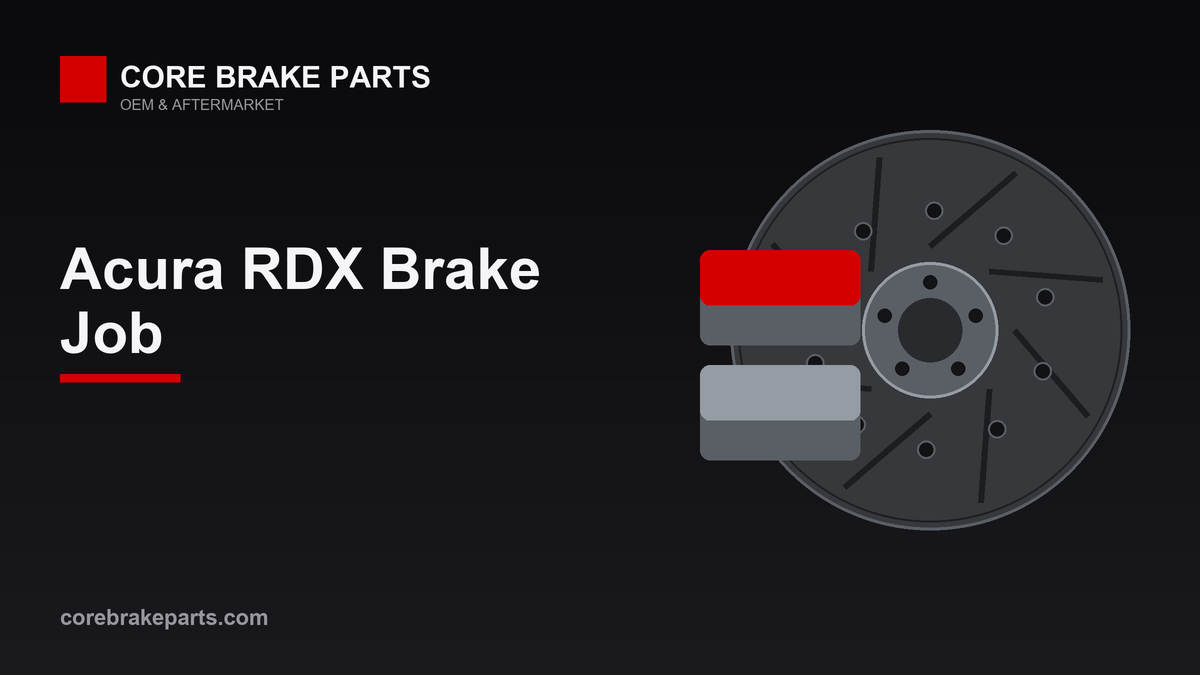 Brake pads and rotors for a 2010-2018 Acura RDX brake job