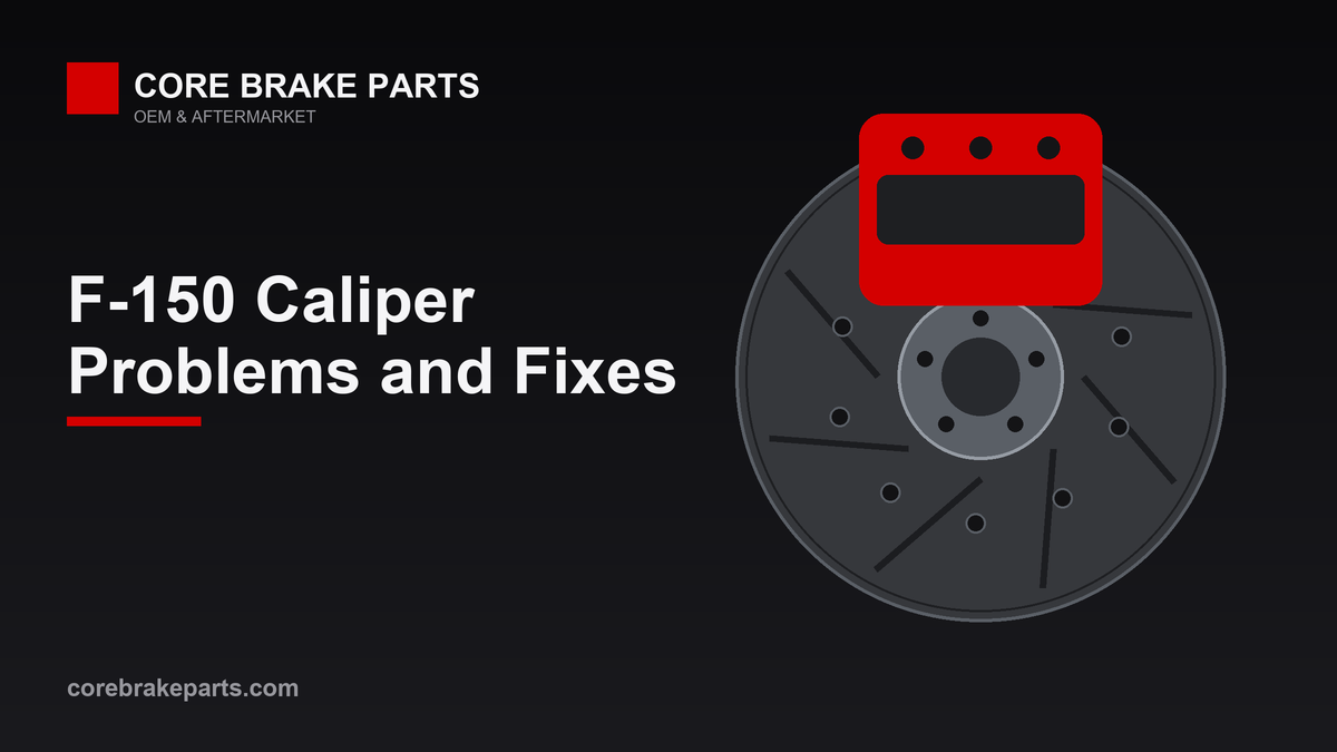Brake caliper over a disc rotor illustrating Ford F-150 caliper problems