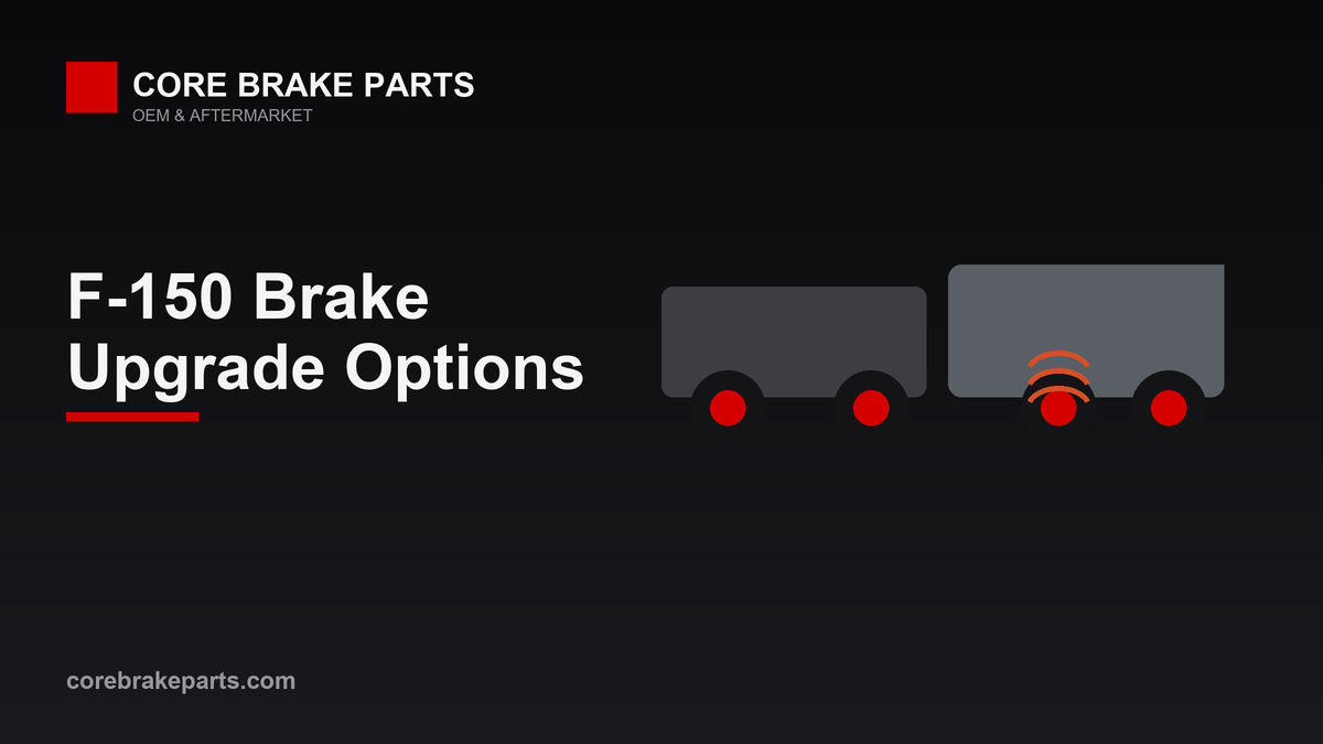 Ford F-150 towing a trailer with brake pad and rotor upgrade options