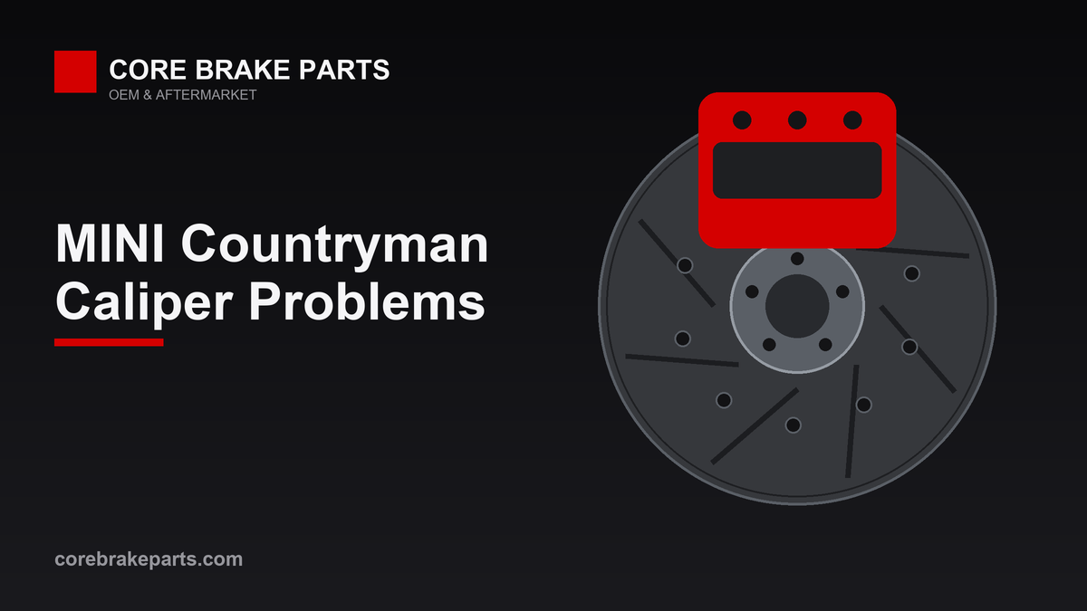 Brake caliper over a disc rotor illustrating MINI Countryman R60 caliper problems