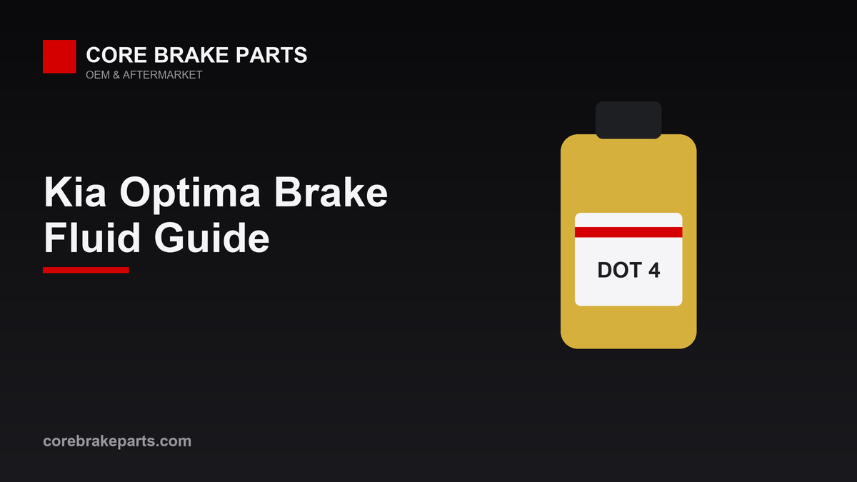 Brake fluid guide for the 2011-2015 Kia Optima showing DOT 3 and DOT 4 fluid