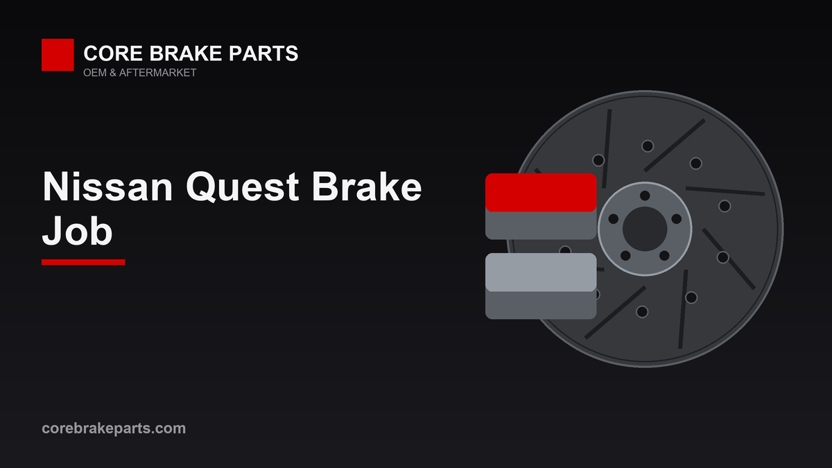 Brake pads and rotors for a 2011-2017 Nissan Quest brake job