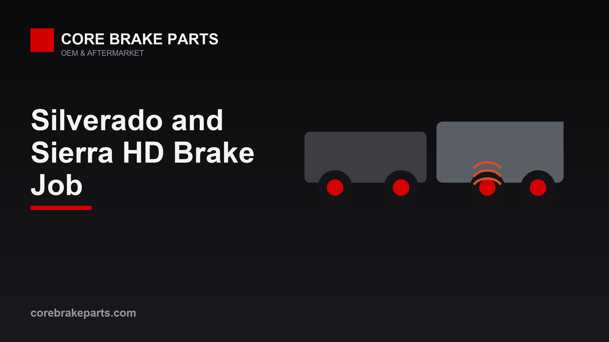Heavy duty pickup brake rotor and caliper for a 2011-2019 Silverado or Sierra HD brake job