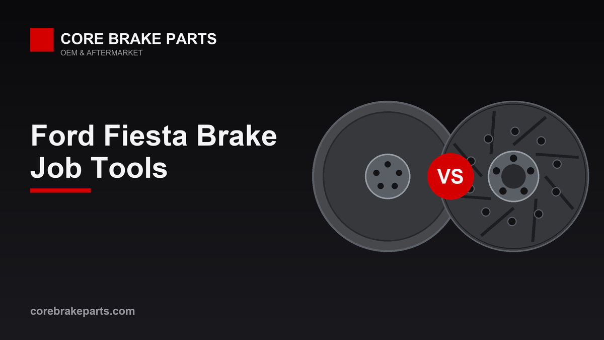 Ford Fiesta front disc and rear drum brake comparison graphic