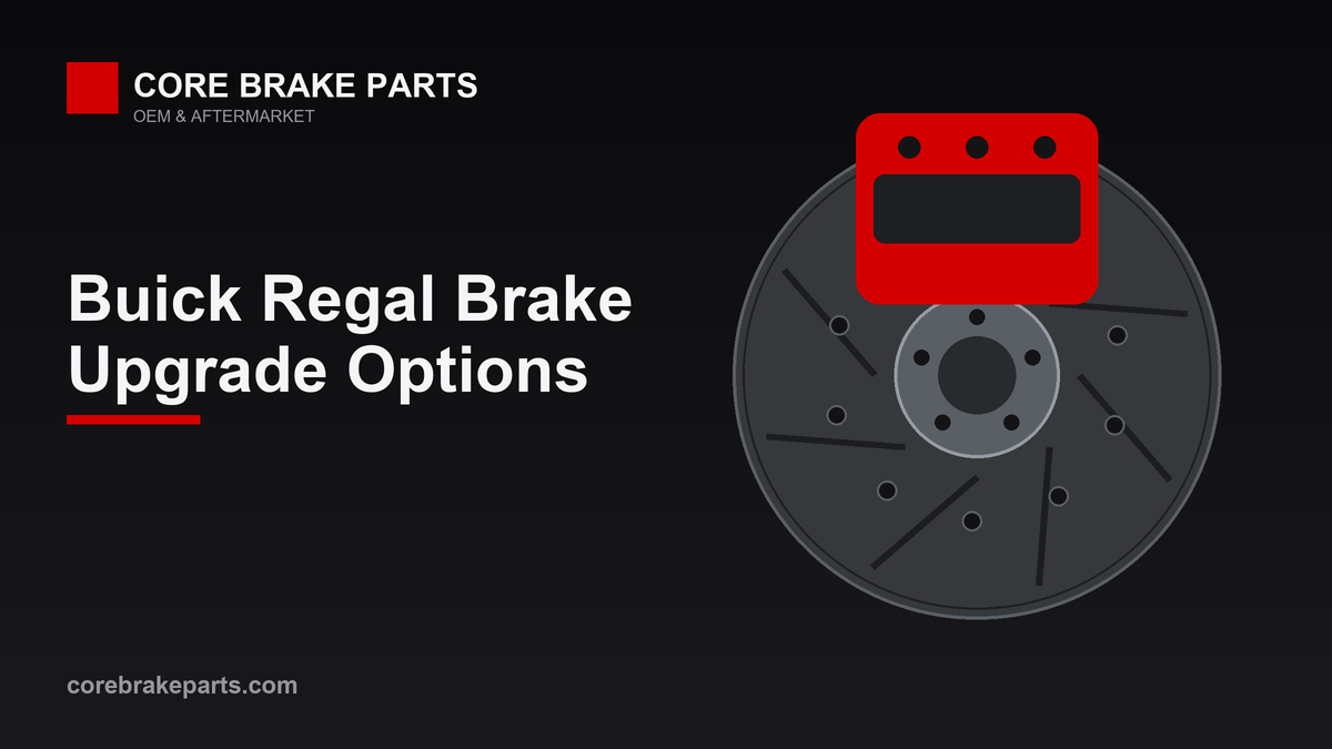 Brembo four-piston caliper over a vented front rotor for the 2012-2013 Buick Regal