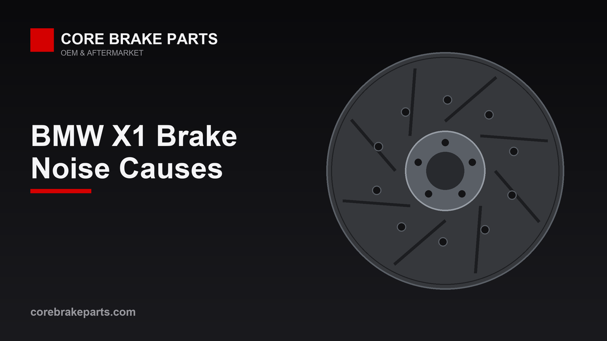 Brake rotor and pad illustration for 2012-2015 BMW X1 brake noise guide