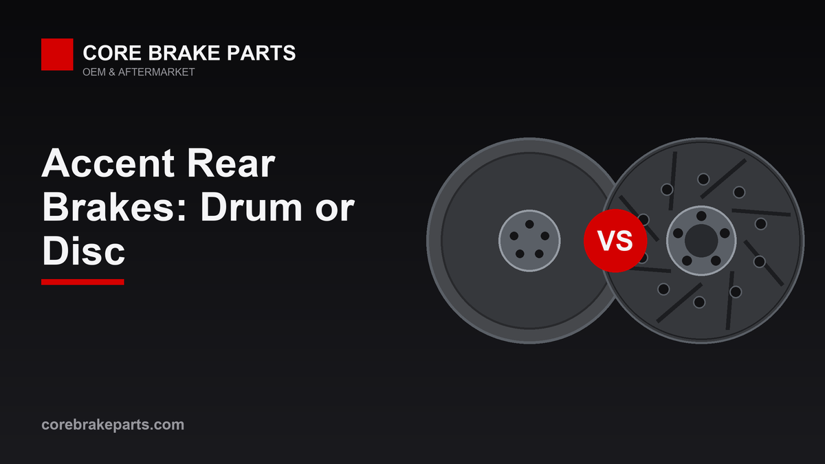 Comparison of a rear drum brake and a rear disc brake as used on the 2012-2017 Hyundai Accent