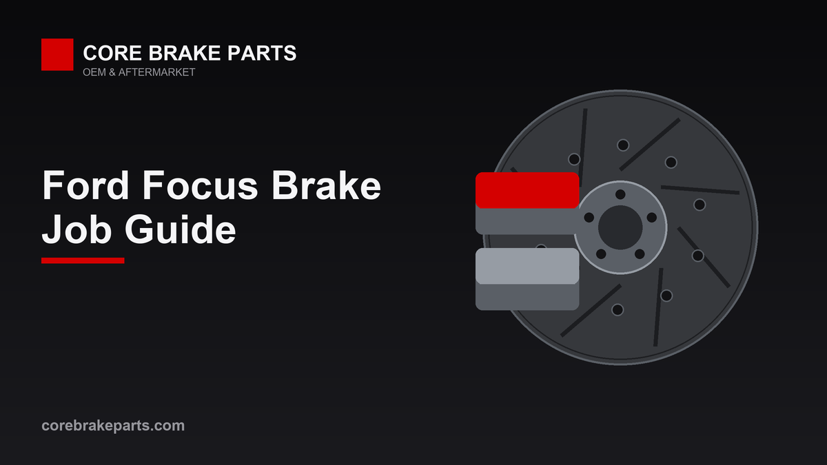 Brake pads, rotors and shoes for a 2012-2018 Ford Focus front and rear brake job