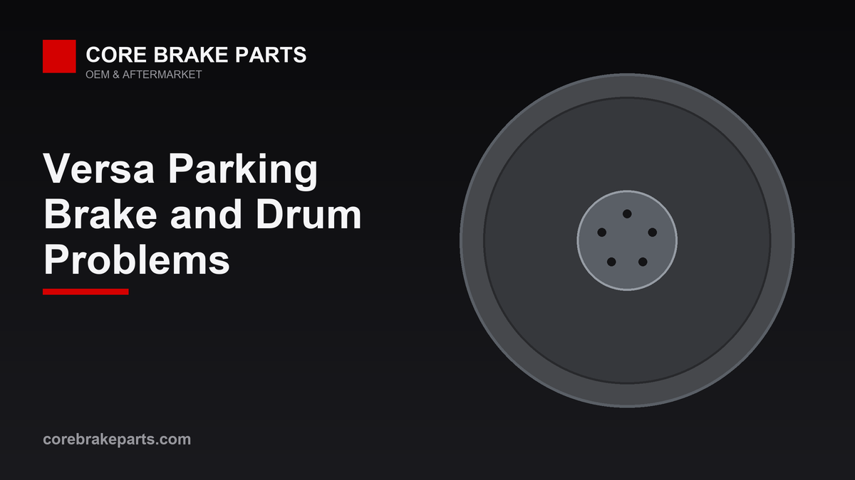Diagram of a rear drum brake parking brake mechanism for a Nissan Versa