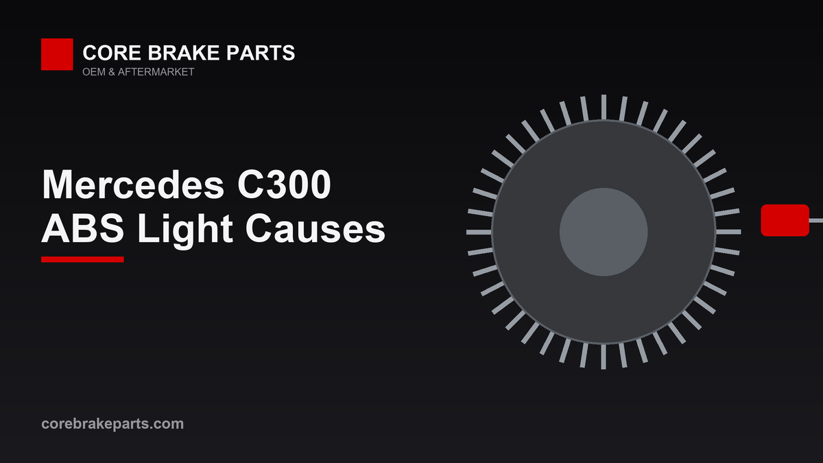 ABS control unit and wheel speed sensor diagram for the Mercedes-Benz C300 ABS warning light