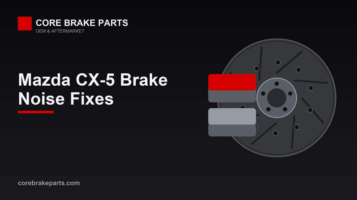 Brake pads and rotor for a 2013-2019 Mazda CX-5 brake noise repair