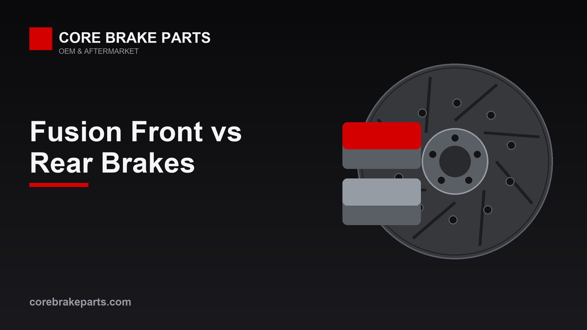 Front and rear brake pads and rotors for a 2013-2020 Ford Fusion