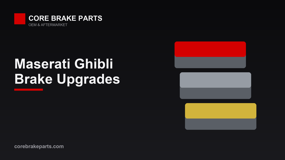 Performance brake pads for the 2014-2016 Maserati Ghibli