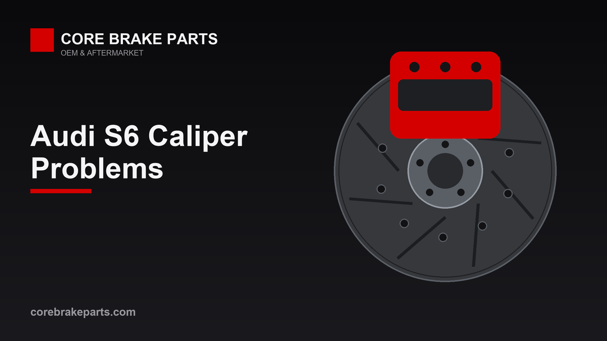 Brake caliper over a vented rotor for the 2014-2018 Audi S6