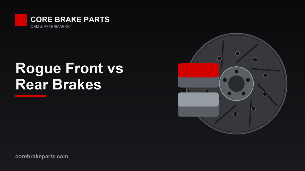 Brake pads and rotors for the 2014-2020 Nissan Rogue