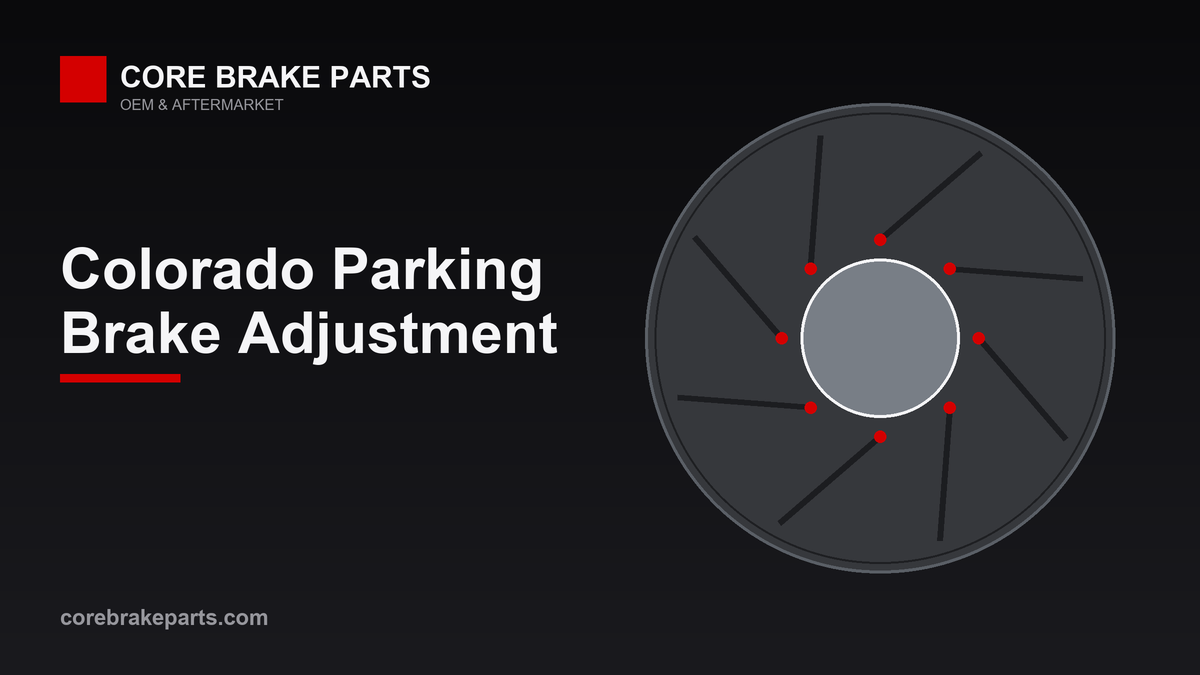 Rear rotor hat with internal drum parking brake shoes on a Chevrolet Colorado