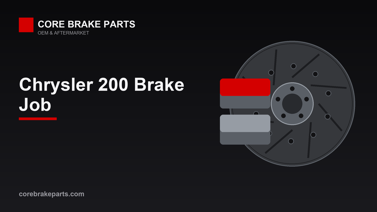 Brake pads and rotors for a 2015-2017 Chrysler 200 brake job