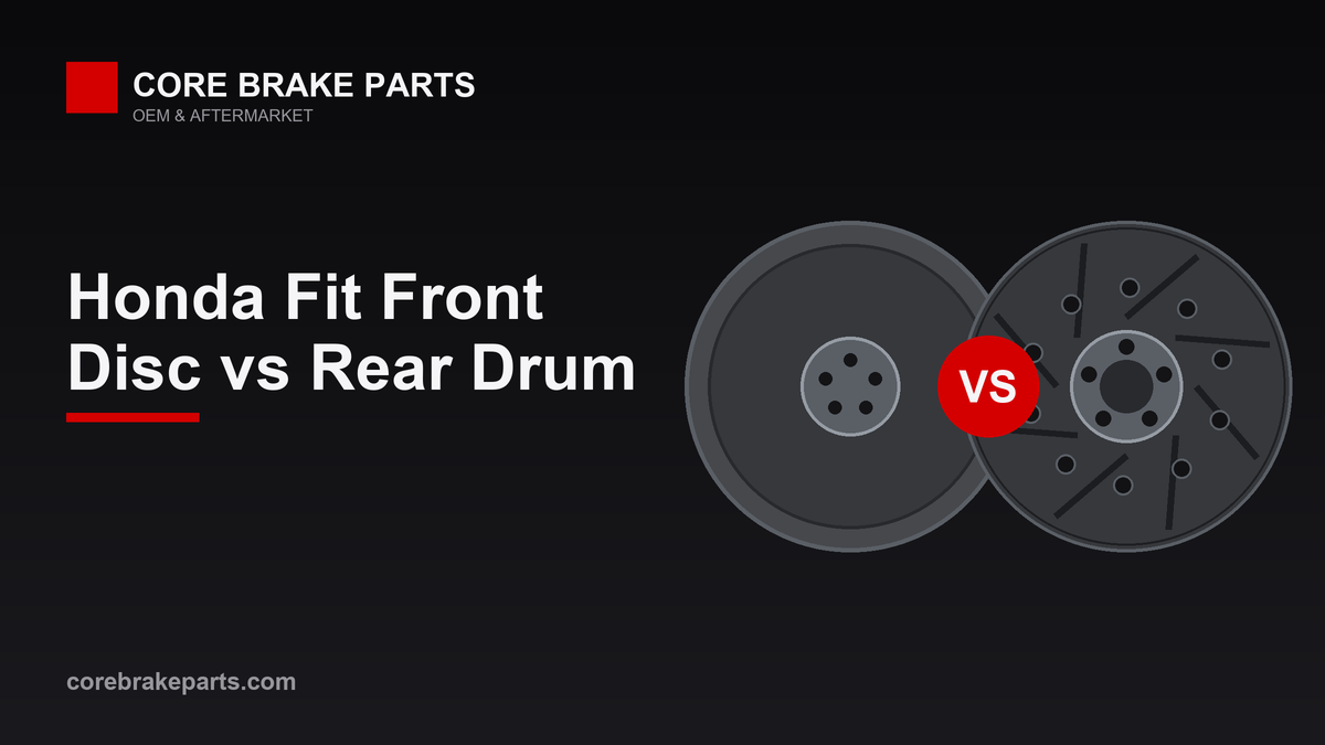 Front disc brake compared with rear drum brake on a 2015-2020 Honda Fit