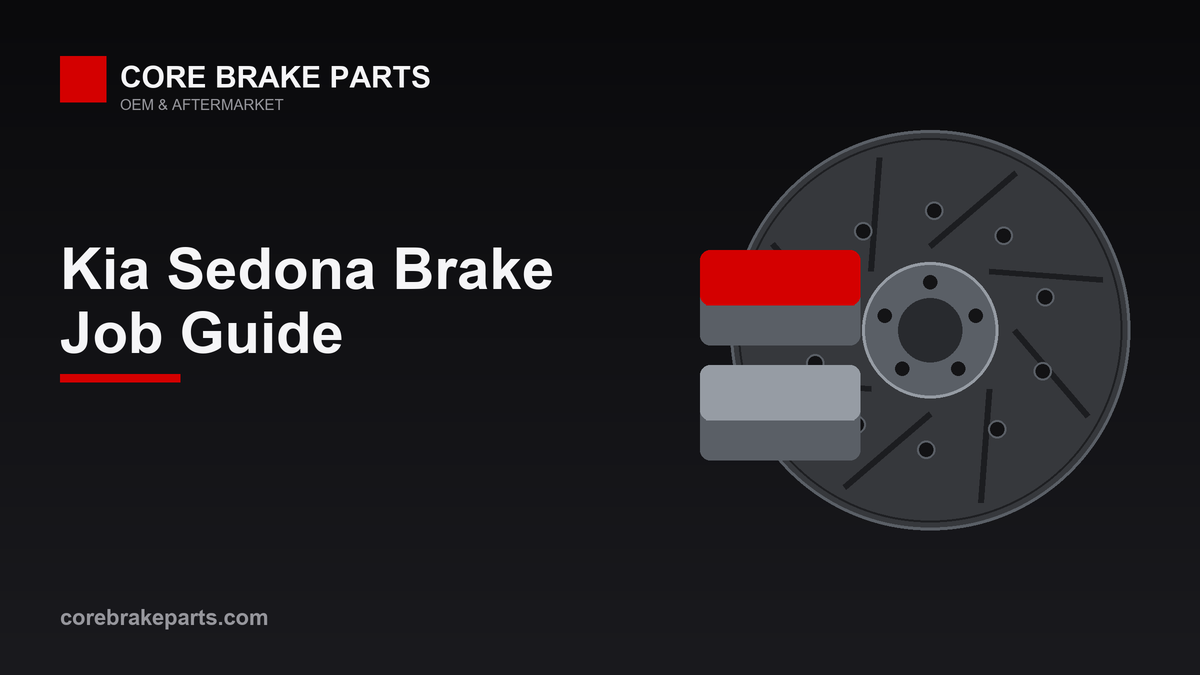 Brake pads and rotors for a 2015-2021 Kia Sedona brake job