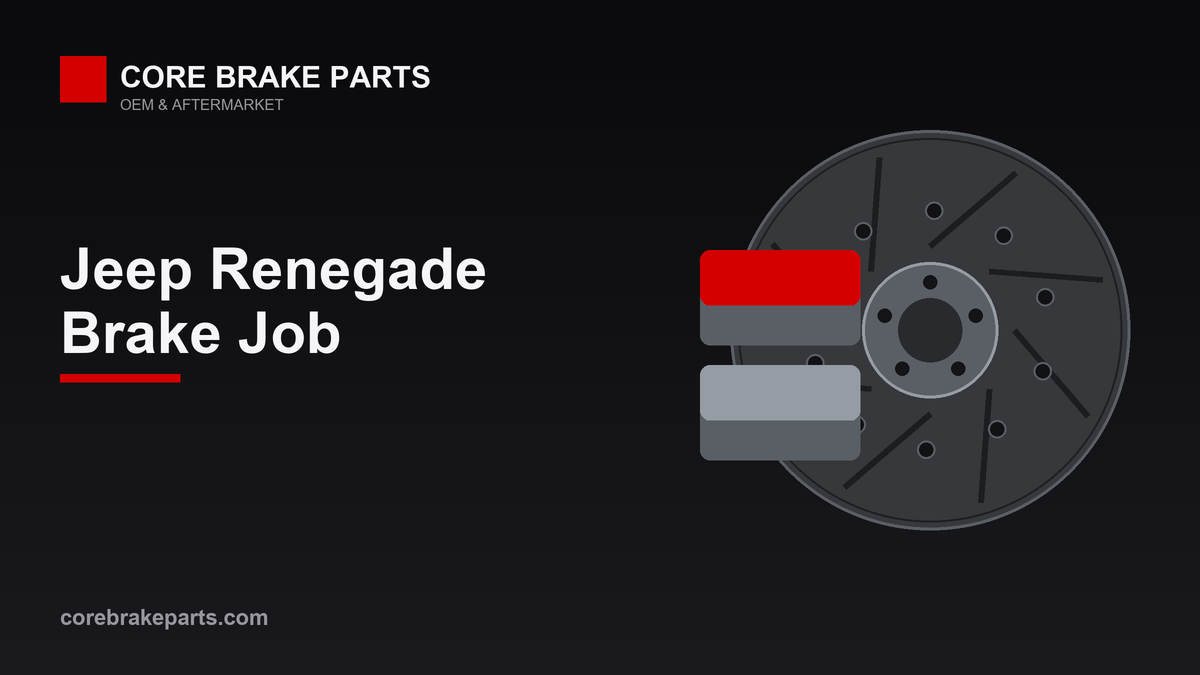 Brake pads and rotors for a 2015-2022 Jeep Renegade brake job