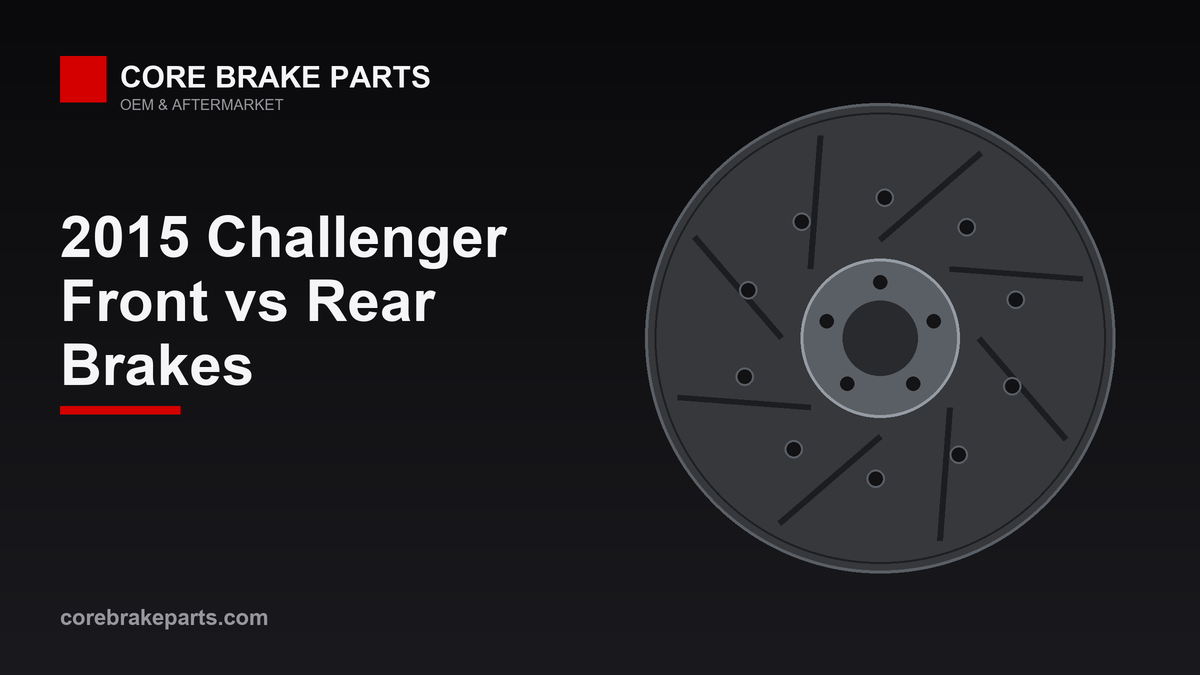 Front and rear brake rotors for a 2015 Dodge Challenger