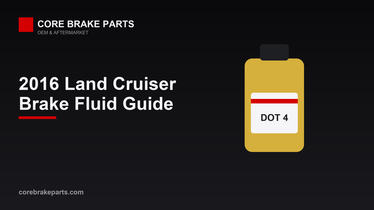 DOT 3 brake fluid guide for the 2016 Toyota Land Cruiser