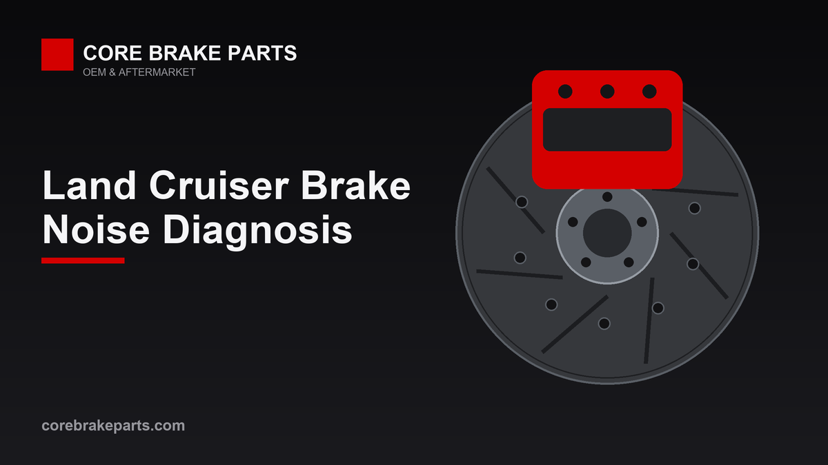 Brake caliper and rotor illustration for 2016 Toyota Land Cruiser brake noise guide