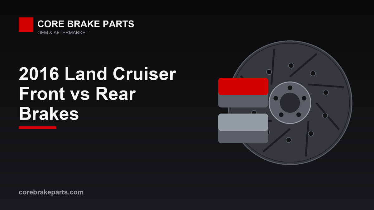 Front and rear brake pads and rotors for a 2016 Toyota Land Cruiser