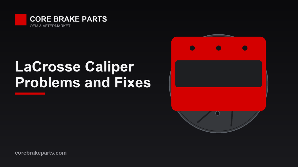 Brake caliper on a disc rotor for a 2017-2019 Buick LaCrosse caliper guide