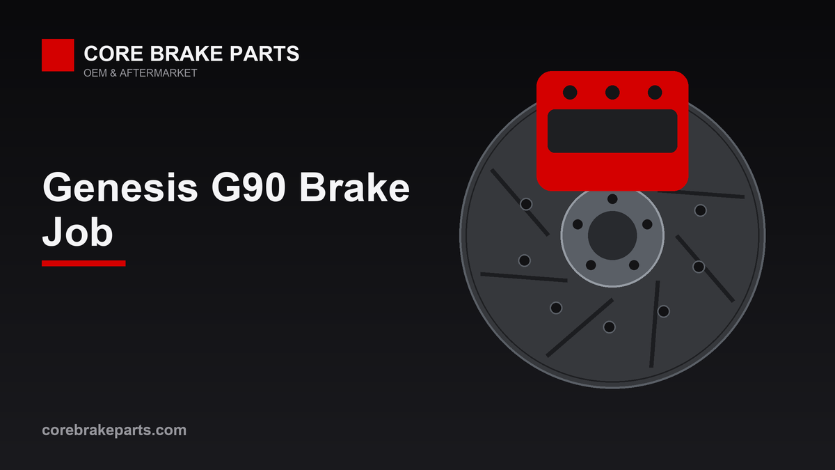 Fixed brake caliper over a vented rotor for a 2017-2019 Genesis G90 brake job