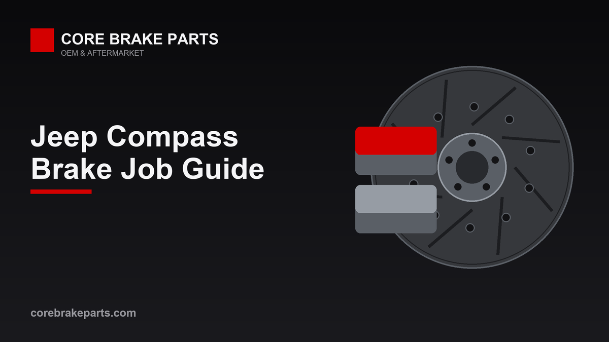 Brake pads and rotors for a 2017-2021 Jeep Compass brake job