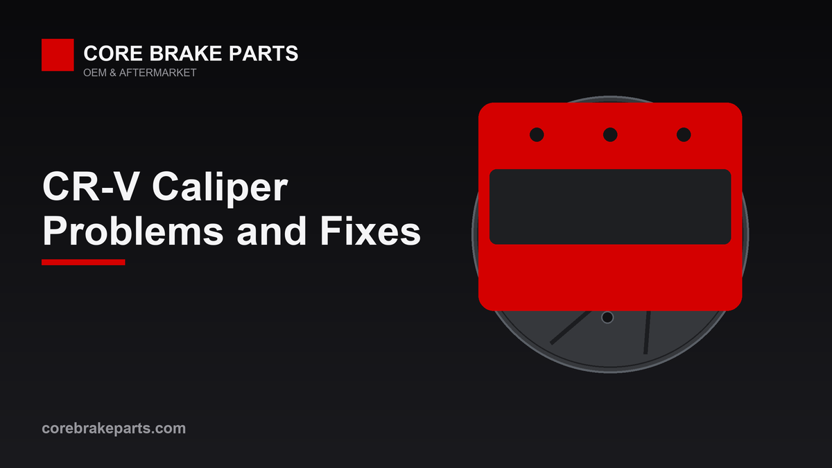Brake caliper over a disc rotor for a 2017-2022 Honda CR-V caliper guide