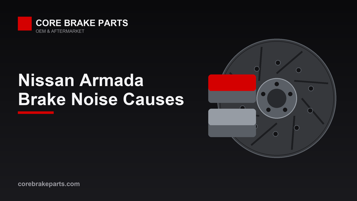 Brake pads and rotors illustrating 2017-2023 Nissan Armada brake noise causes