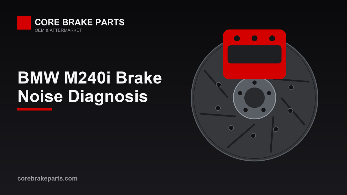 Brake caliper and rotor illustrating BMW M240i brake noise causes